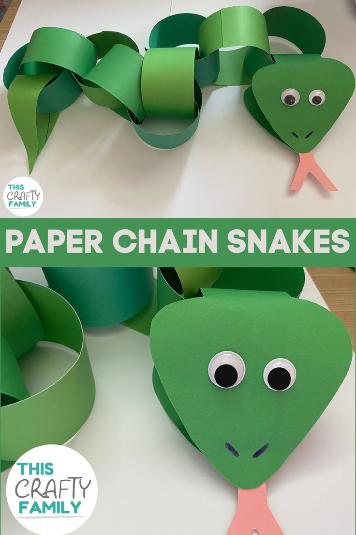 Paper Chain Snake Craft For Kids within Free Printable Paper Chain Snake Template