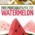 Paper Craft Templates For Play Fruit: Watermelon * Moms And Crafters Intended For Watermelon Printable Paper