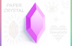Paper Crystal №1 (Printable Template). Papercraft, 3D Origami with regard to Printable Paper Crystal Template