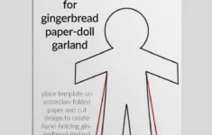 Paper Doll Chain Template &amp; Instructions (Easy Christmas Garland with Holding Hands Printable Paper Doll Chain Template