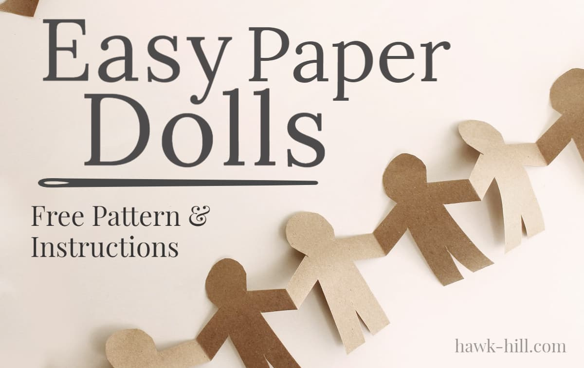 Paper Doll Chain Template &amp;amp; Instructions (Easy Christmas Garland with regard to Printable Paper Doll Chain Template Free Download