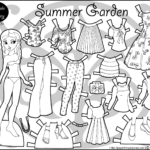 Paper Doll Dress Up Set: Summer Garden Throughout Paper Doll Dress Up Printable