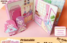 Paper Doll House Druckbare Papierpuppe Beschäftigte Buch Quiet with Quiet Book Printable Paper Doll House