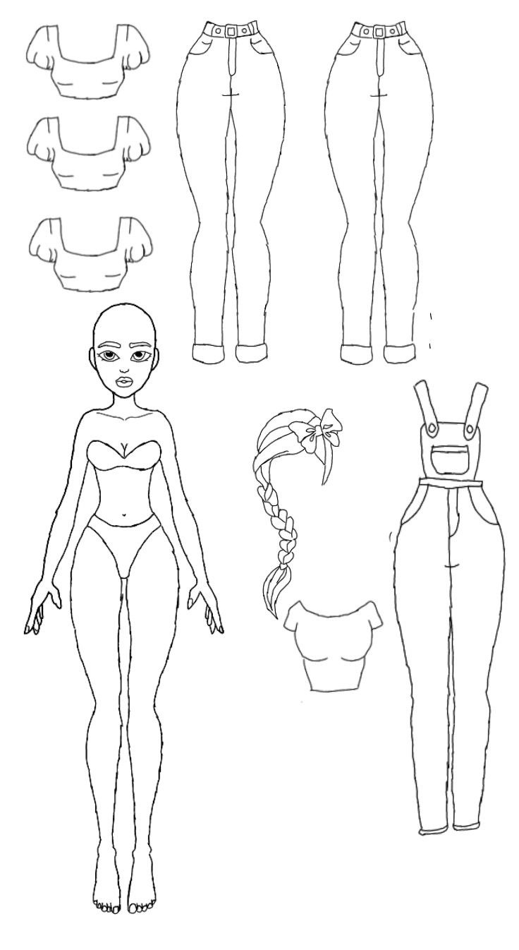 Paper Doll in Printable Paper Doll Body
