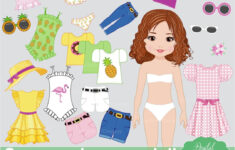 Paper Doll Printable - Cut Out Clothes - Fashion Girl Clipart - Paper Dolls  Original - Summer Dress - Digital Drawing - Clip Art - Image Png - Etsy within Printable Paper Doll Cut Out Clothes