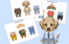 Paper Doll Printable With Clothes. Digital Download. Paper Doll throughout Printable Paper Doll Dog