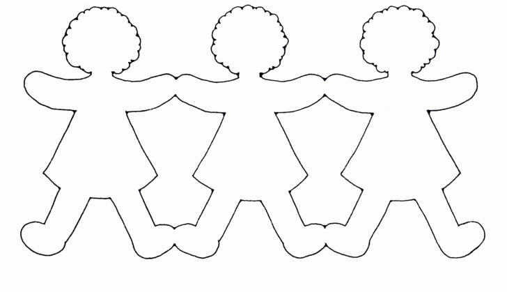 Printable Paper Doll Chain Template Free Download Printable Paper Doll Chain Template Free Download