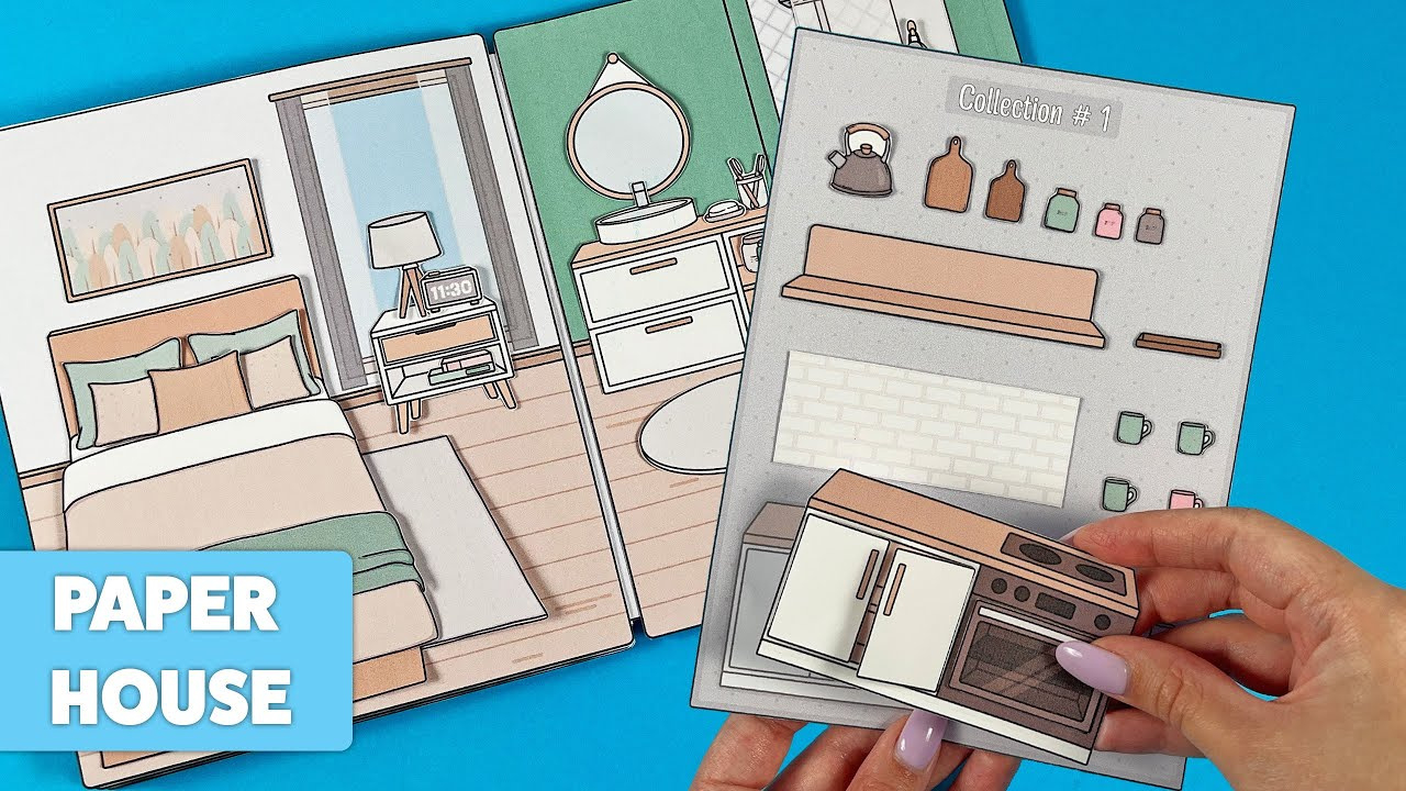 Paper Dollhouse In Book 🏠 regarding Printable Paper Doll House Book
