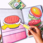 Paper Dollhouse Printable Food House, Paper Doll Quiet Book Kids Throughout Printable Paper Doll Food