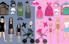 Paper Dolls Family Dress Up &amp; House Transformation Diy Paper Craft inside Printable Paper Doll Family