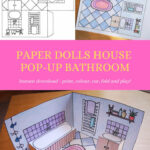 Paper Dolls House Pop Up Bathroom Printable Within Printable Paper Doll House Bathroom