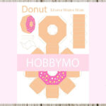 Paper Donut H3.5 Cm, 3D Papercraft Template Within Printable Paper Donut Template