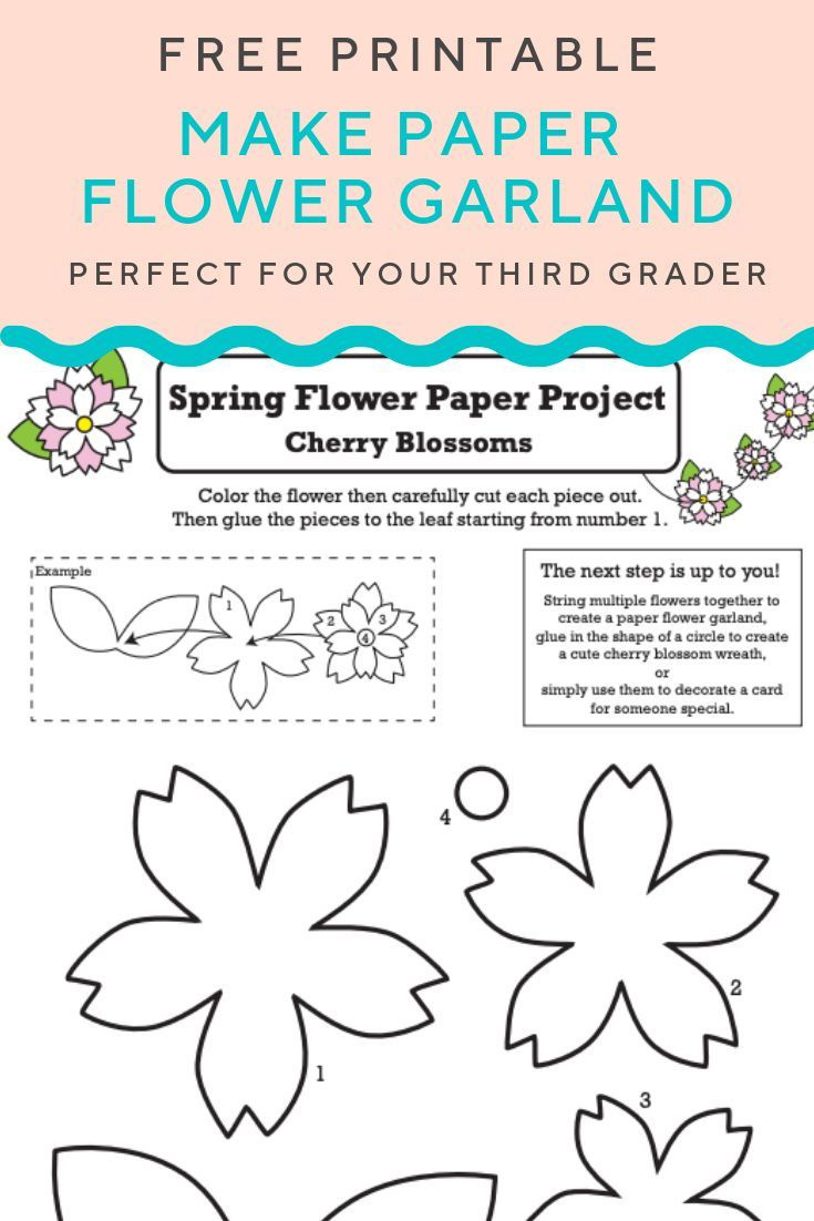 Paper Flower Garland Printable | Worksheet | Education pertaining to Printable Paper Garland