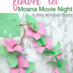 Paper Flower Lei For Moana Movie Night Or Party Intended For Printable Paper Flower Lei Template