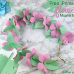 Paper Flower Lei For Moana Movie Night Or Party Regarding Printable Paper Flower Lei Template