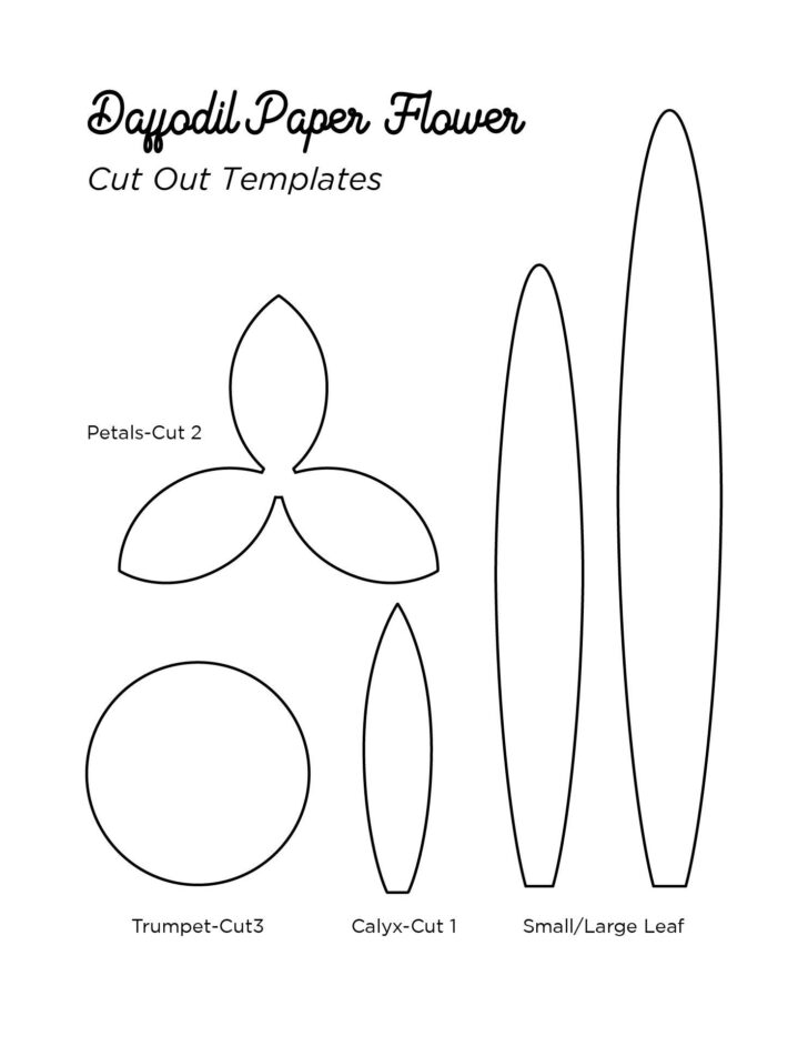 Printable Paper Flower Template Cut Out