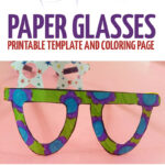 Paper Glasses   Color In Pretend Glasses Craft * Moms And Crafters With Printable Paper Glasses