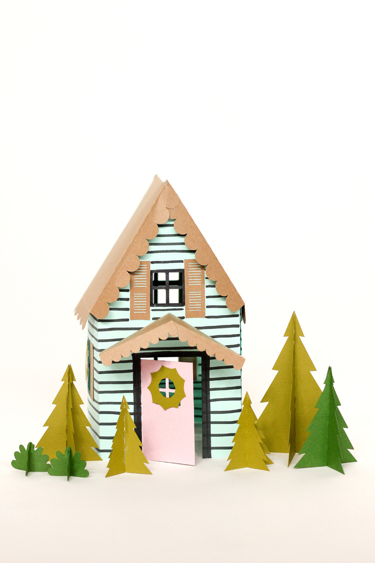 Paper Holiday Houses – Free Templates! regarding Inspiration Hut Printable Paper