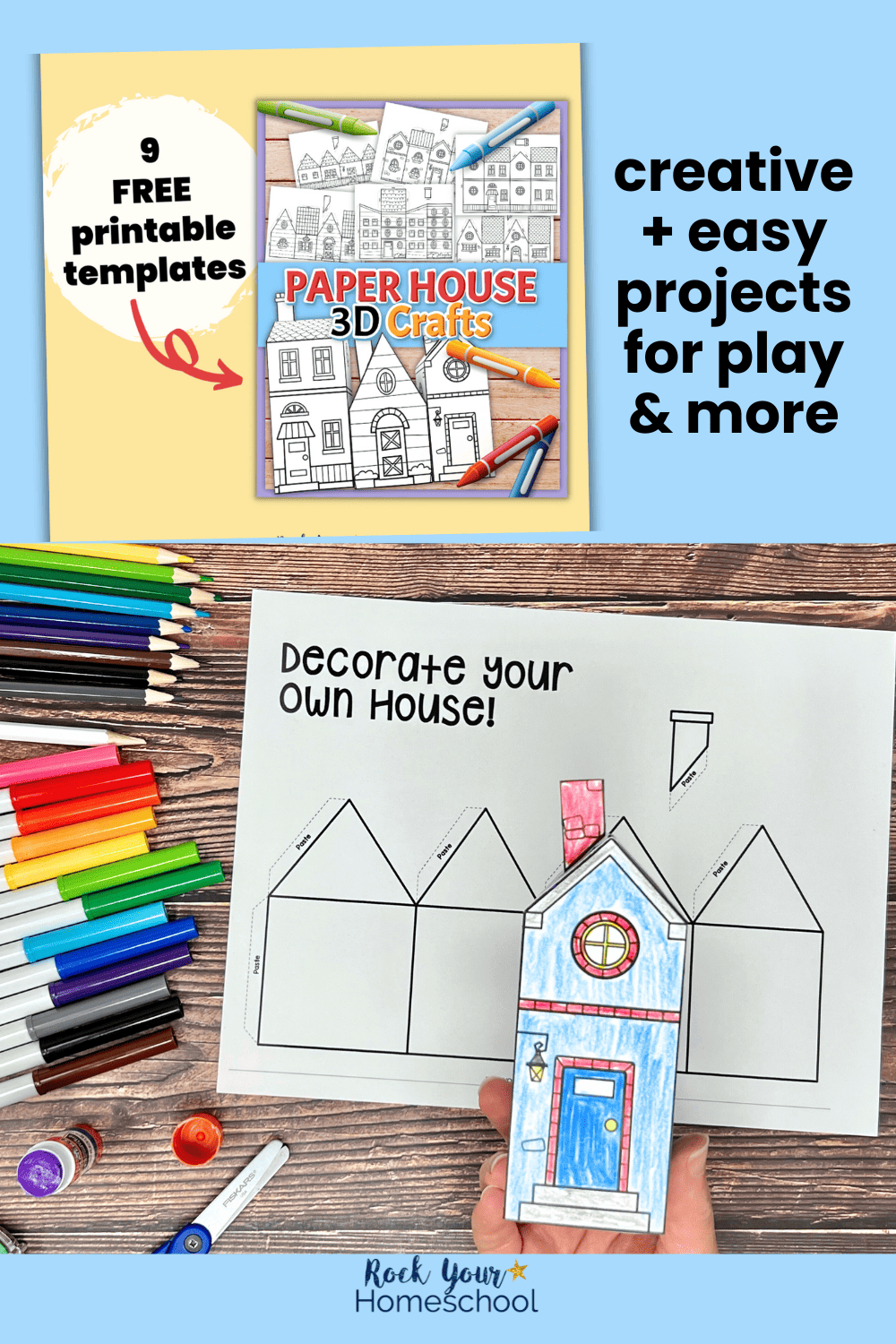 Paper House Templates: How To Make These 3D Crafts (Free) intended for Printable Paper Craft Ideas