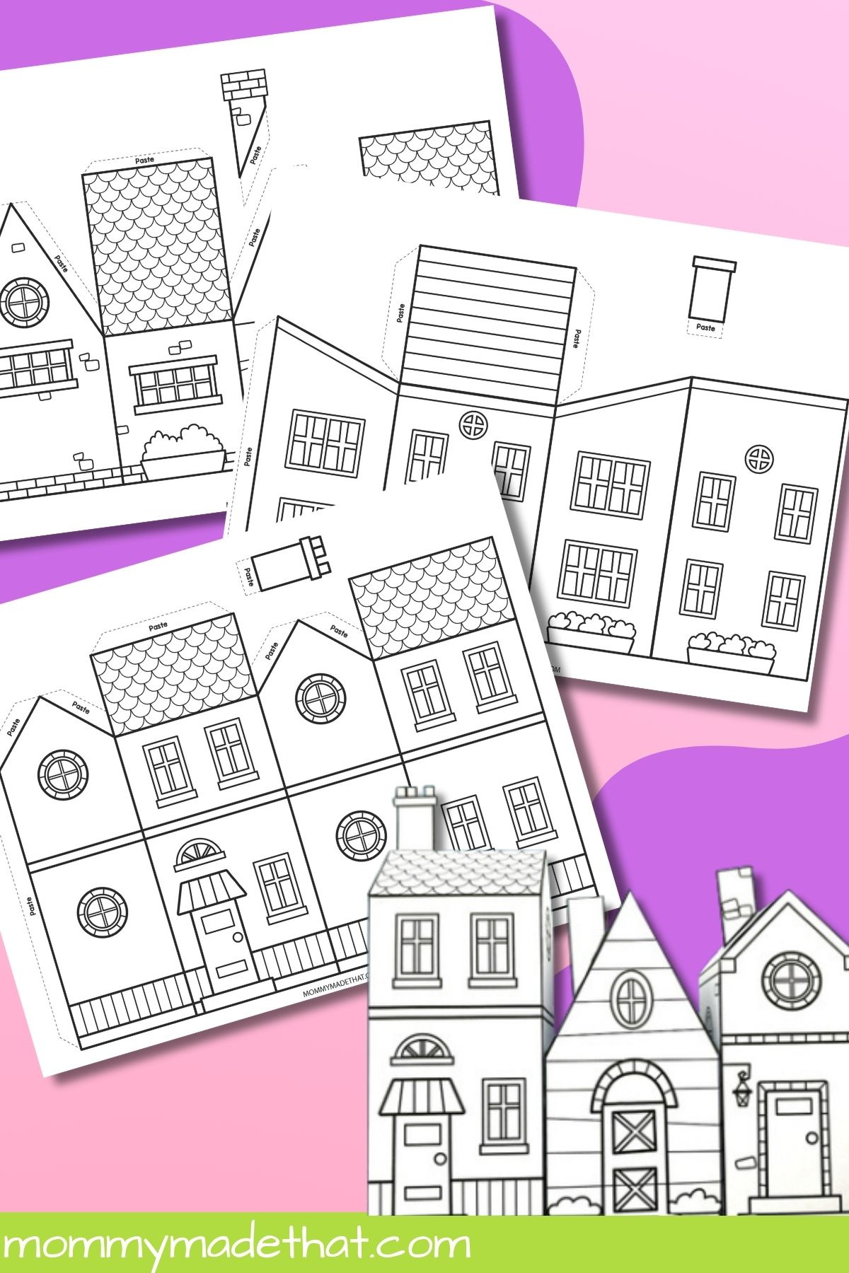 Paper House Templates (Lots Of Cute Free Printables) intended for Free Printable Paper House Cut Out Template