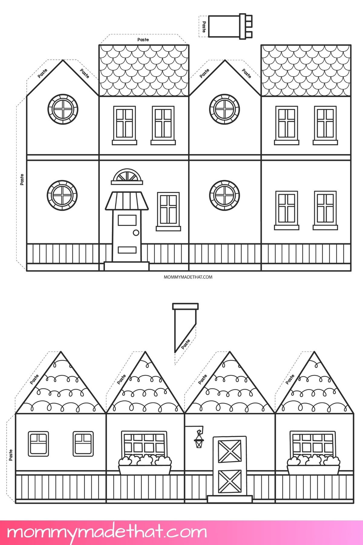 Paper House Templates (Lots Of Cute Free Printables) with regard to Printable Paper House