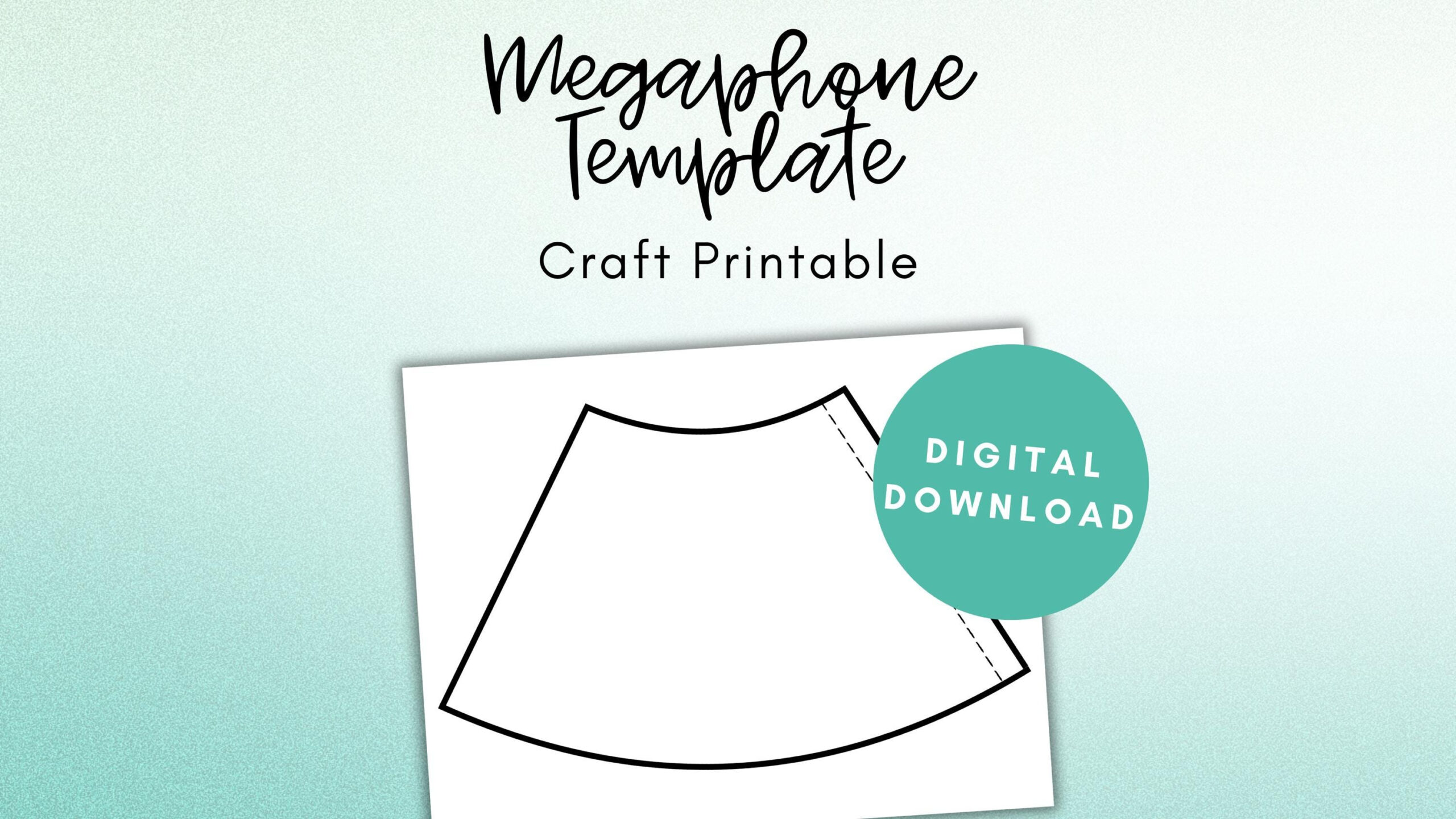 Paper Megaphone Template, Megaphone Craft Printable, Craft with Free Printable Paper Megaphone Template