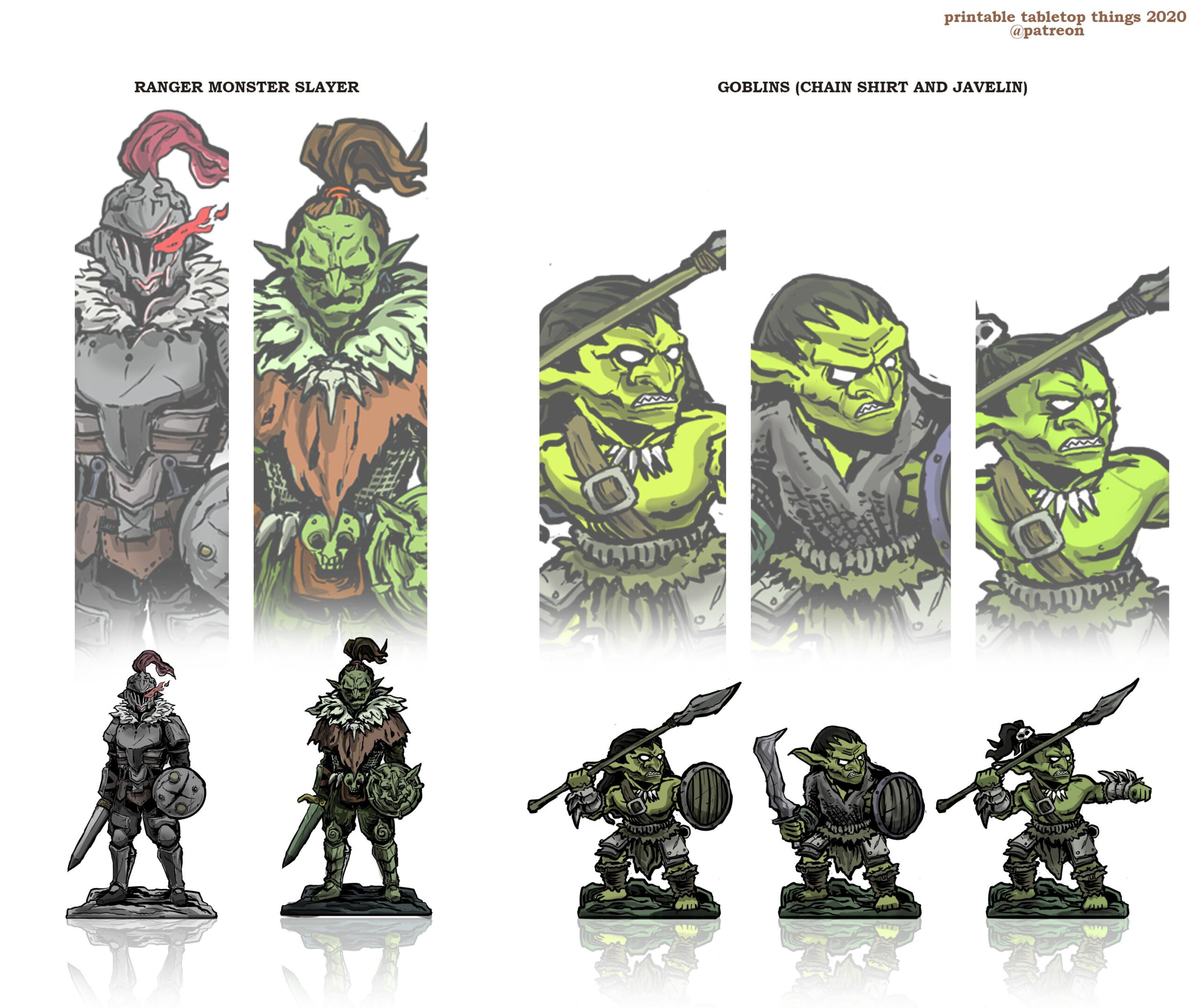 Paper Miniatures I Designed For April : R/Dungeonsanddragons in Printable Paper Miniatures