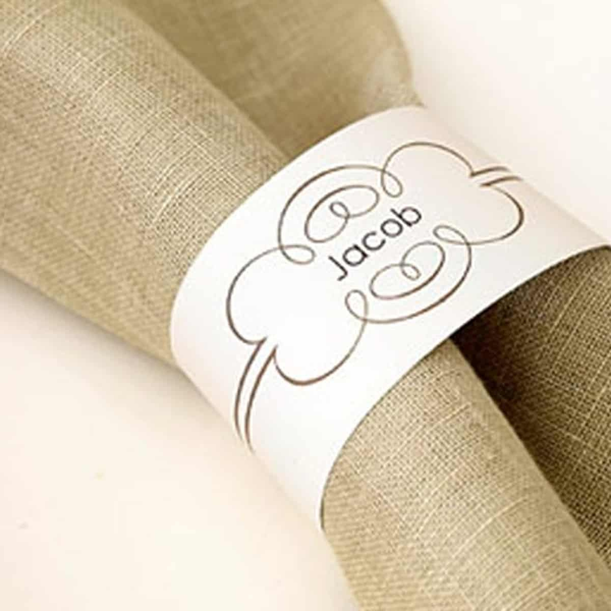 Paper Napkin Rings You Can Print At Home | Thoughtfully Simple inside Printable Paper Napkin Rings