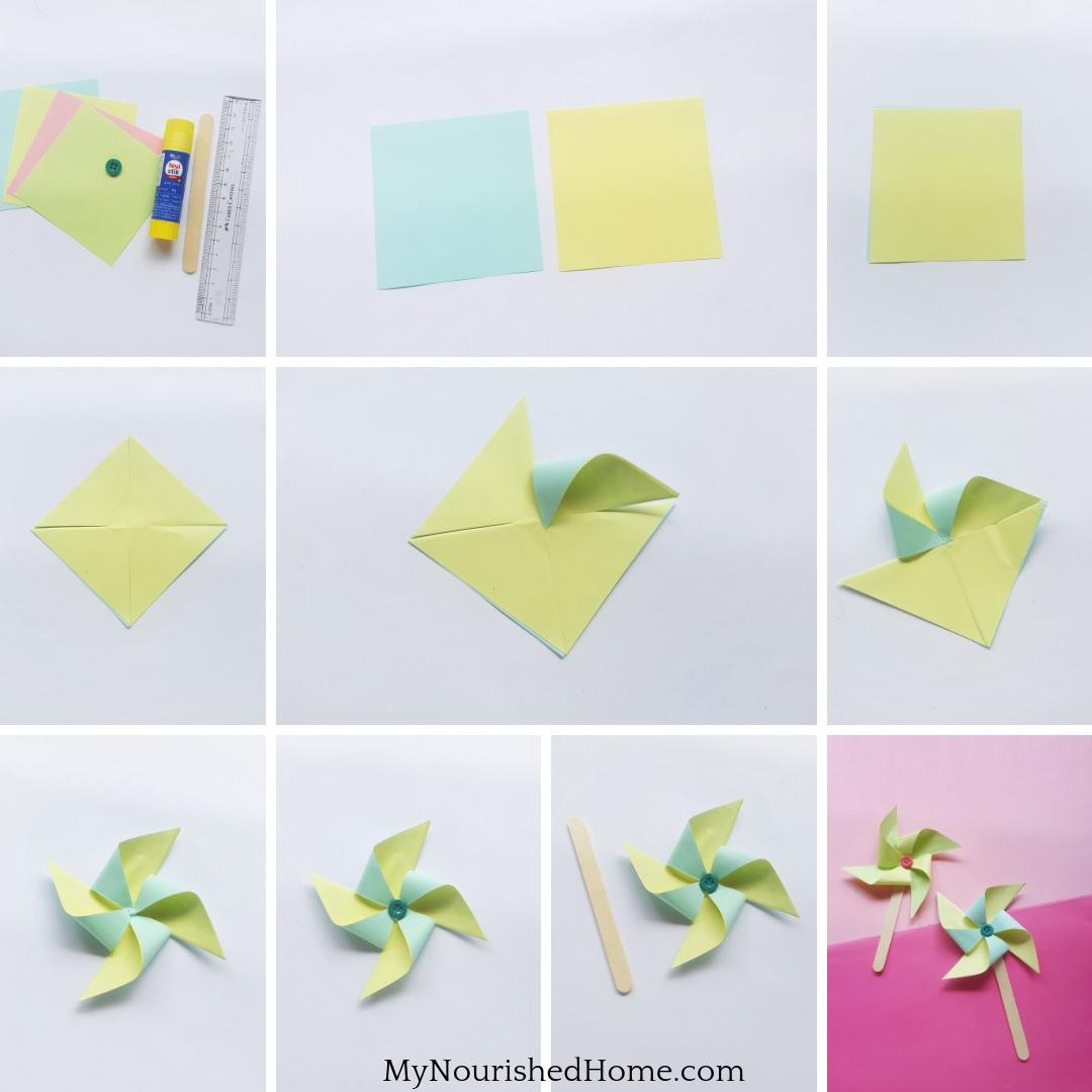 Paper Pinwheel Craft For Kids | My Nourished Home for Printable Paper Pinwheel Template
