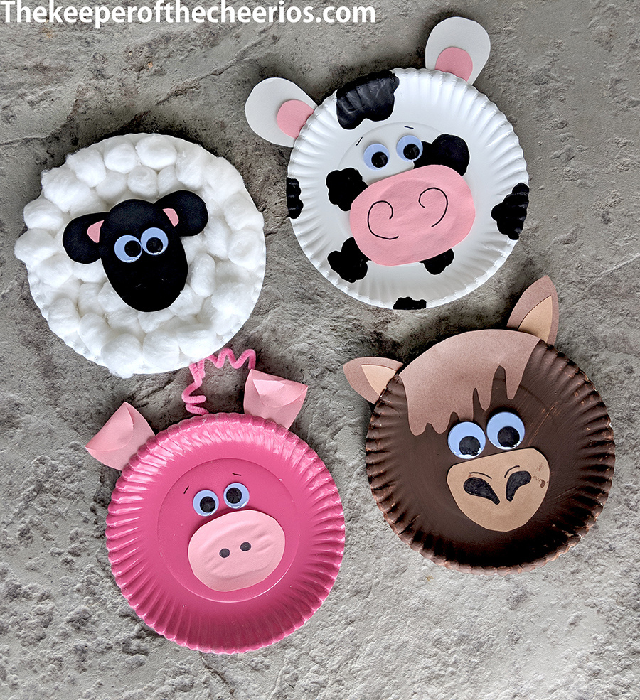 Paper Plate Farm Animals - The Keeper Of The Cheerios throughout Free Printable Paper Plate Animal Crafts Templates