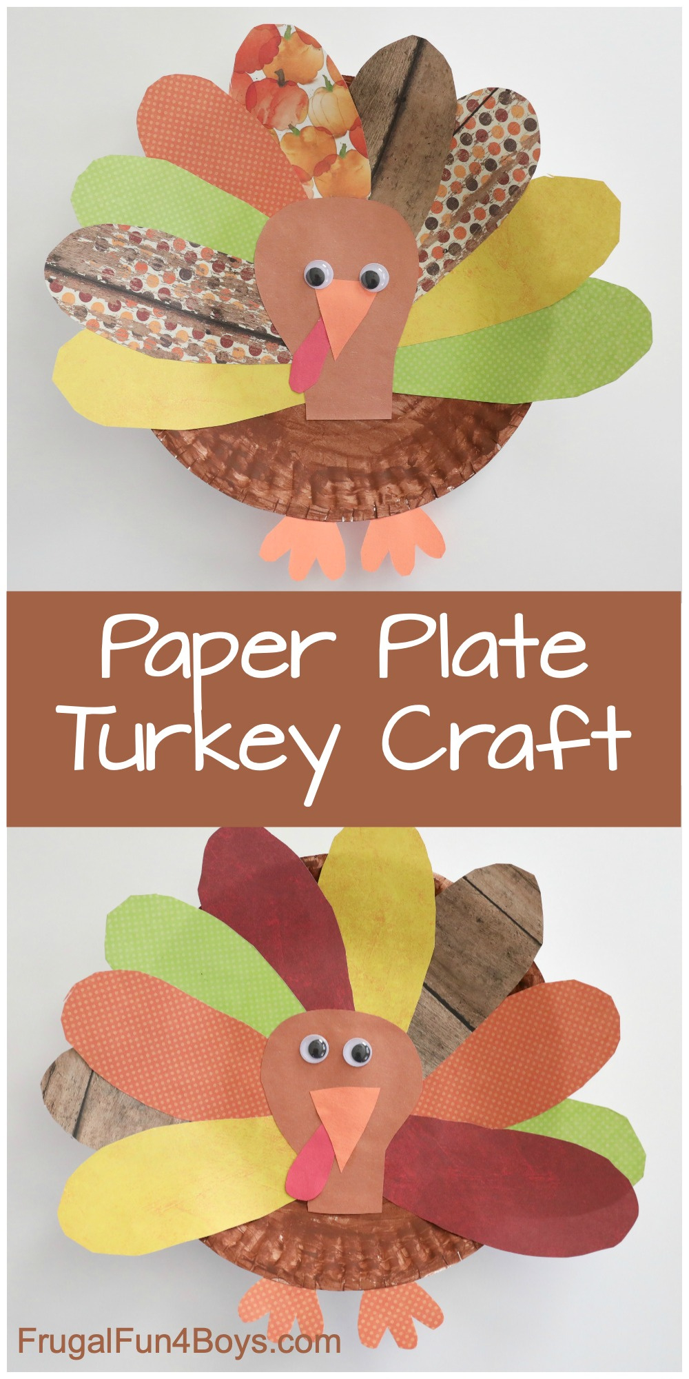 Paper Plate Turkey Craft For Kids - Frugal Fun For Boys And Girls intended for Printable Paper Plate Turkey