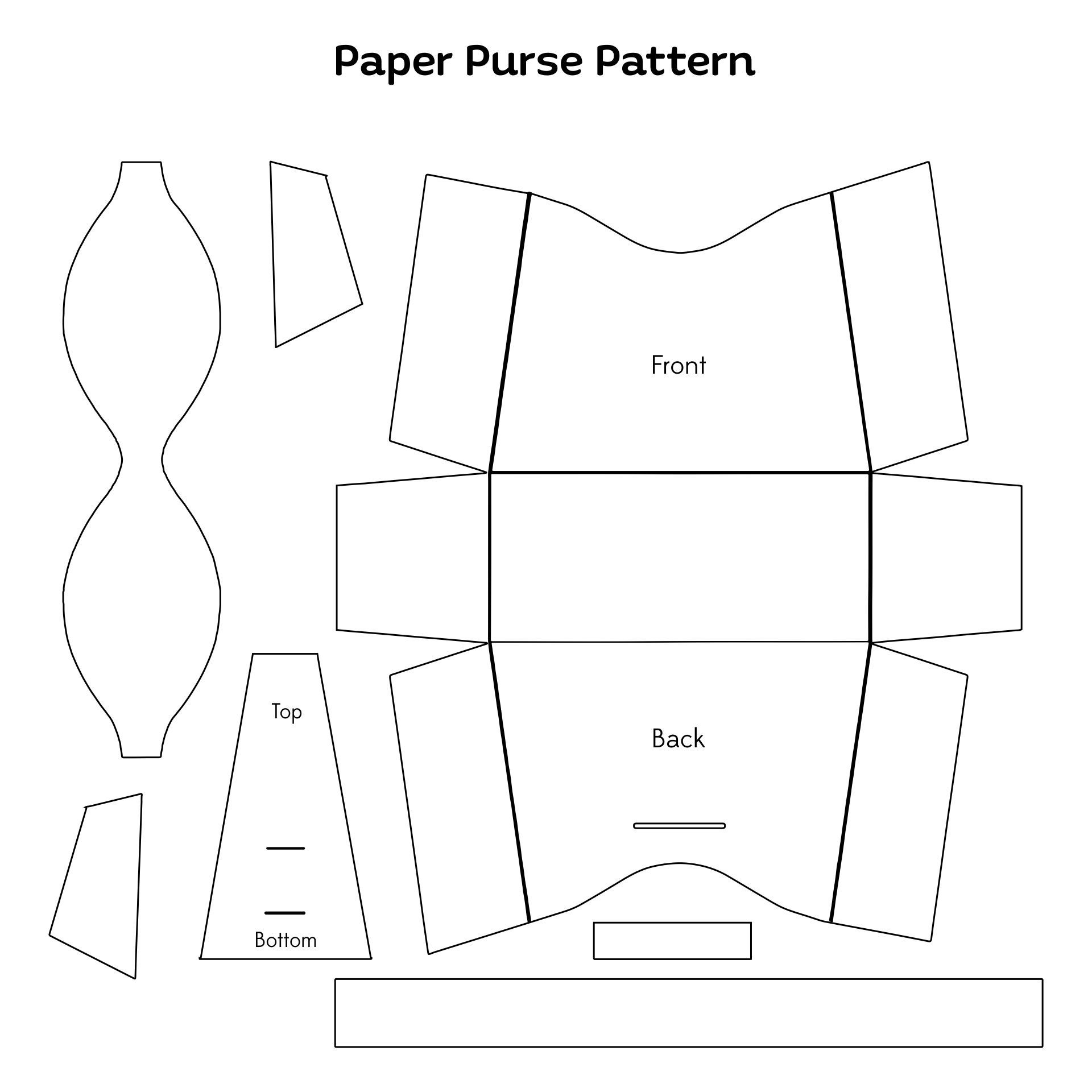 Paper Purse Templates - 10 Free Pdf Printables | Printablee within Free Printable Paper Purse Templates
