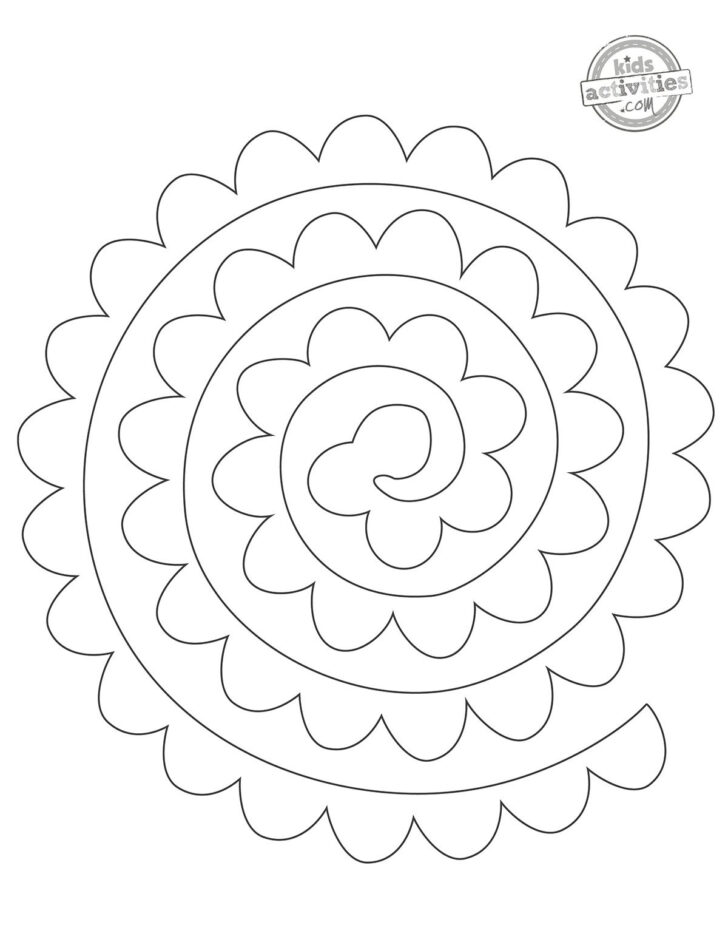 Printable Paper Rose Template