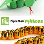 Paper Snake Craft   The Craft Train With Free Printable Paper Chain Snake Template
