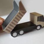 Paper Toy Dump Truck. Printable Papercraft Templates For Printable Paper Truck Template