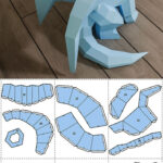 Papercraft Dragon, Little Dragon Baby Paper Craft Model, Pdf Throughout Printable Paper Dragon Template