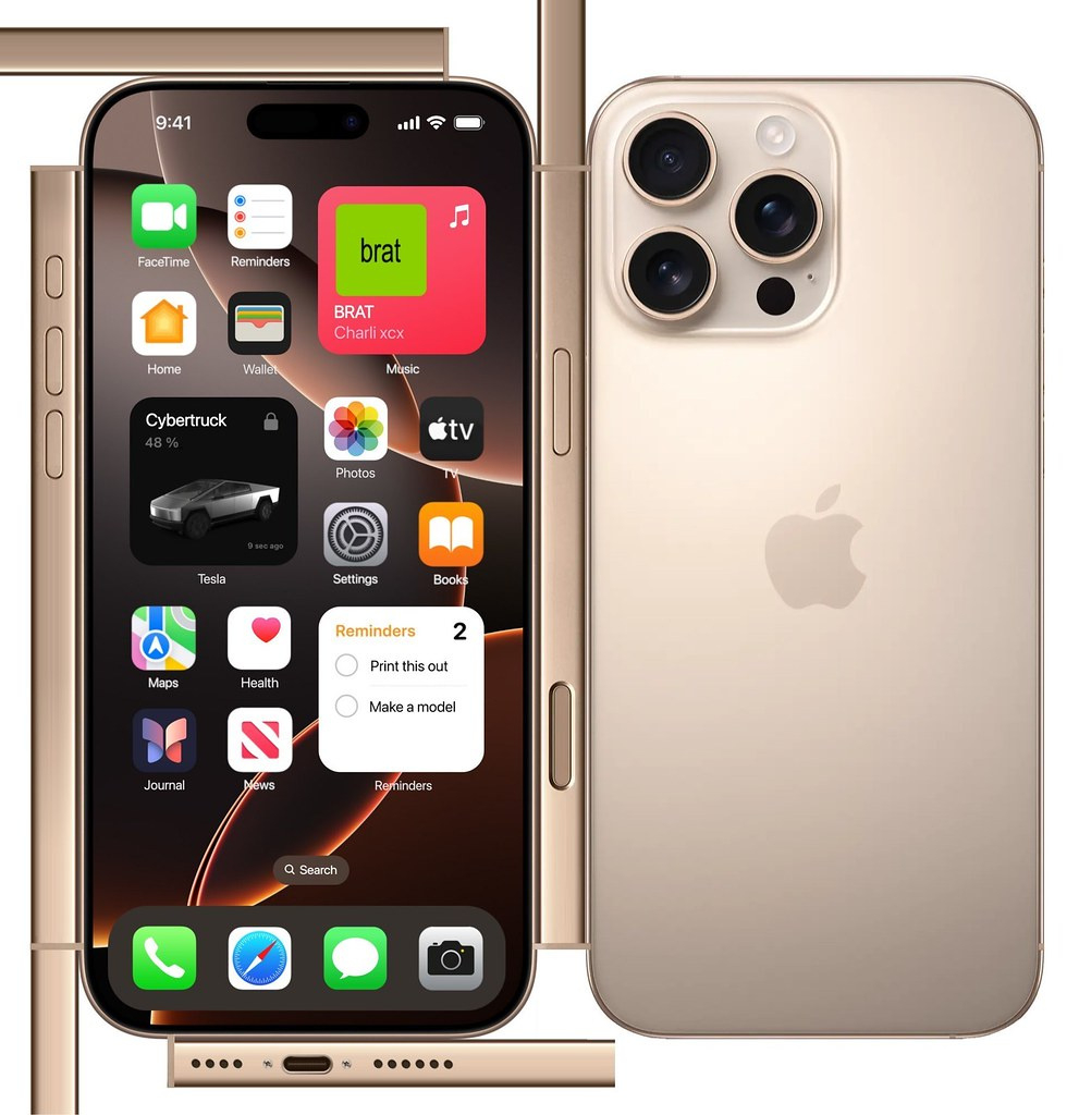 Papercraft Iphone 16 Pro Max Desert Titanium | Black Friday … | Flickr pertaining to Printable Paper Phone Template