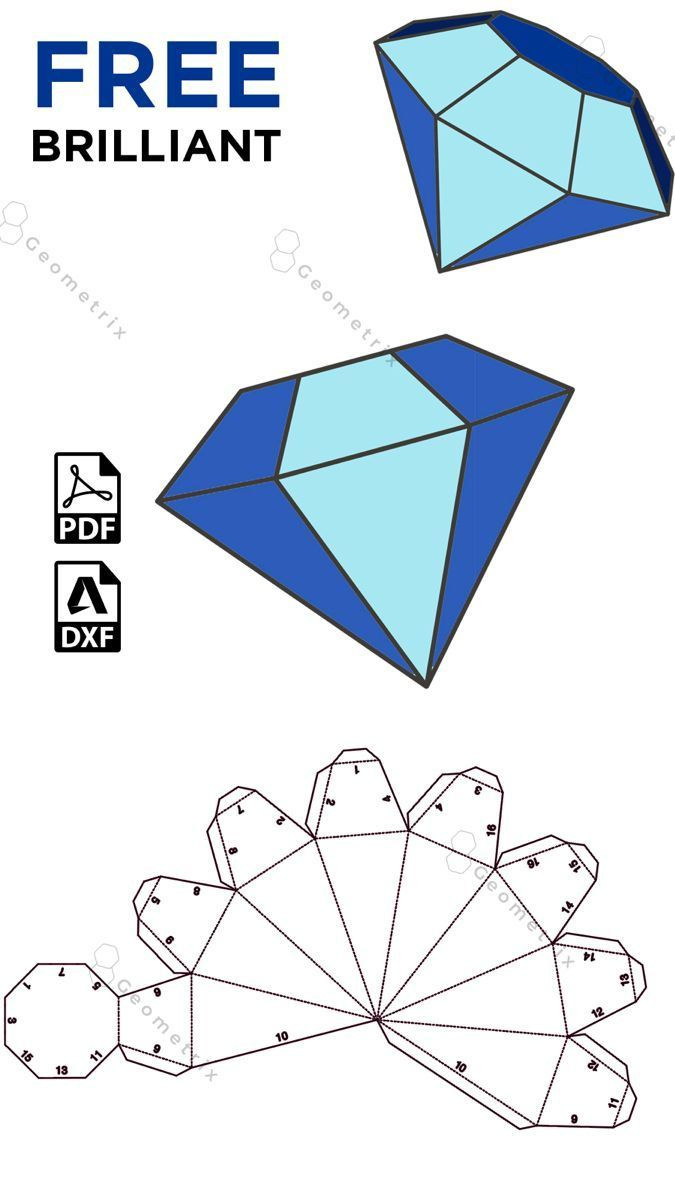 Papercraft Templates And Printables: Get Creative with Printable Paper Diamond Template