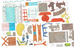 Papier Puppenhaus Möbel Printable Digitaler Download Bild Pdf throughout Printable Paper Doll Furniture