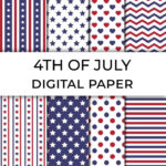 Patriotic Digital Paper Pack Intended For Patriotic Printable Paper