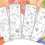 Pdf Autumn Bookmarks For Kids | Printable Coloring Fall Bookmark For Bookmark Printable Paper