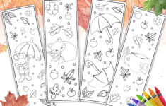 Pdf Autumn Bookmarks For Kids | Printable Coloring Fall Bookmark in Printable Paper Bookmarks