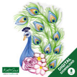 Peacock Digital Quilling Template For Printable Paper Quilling Outlines