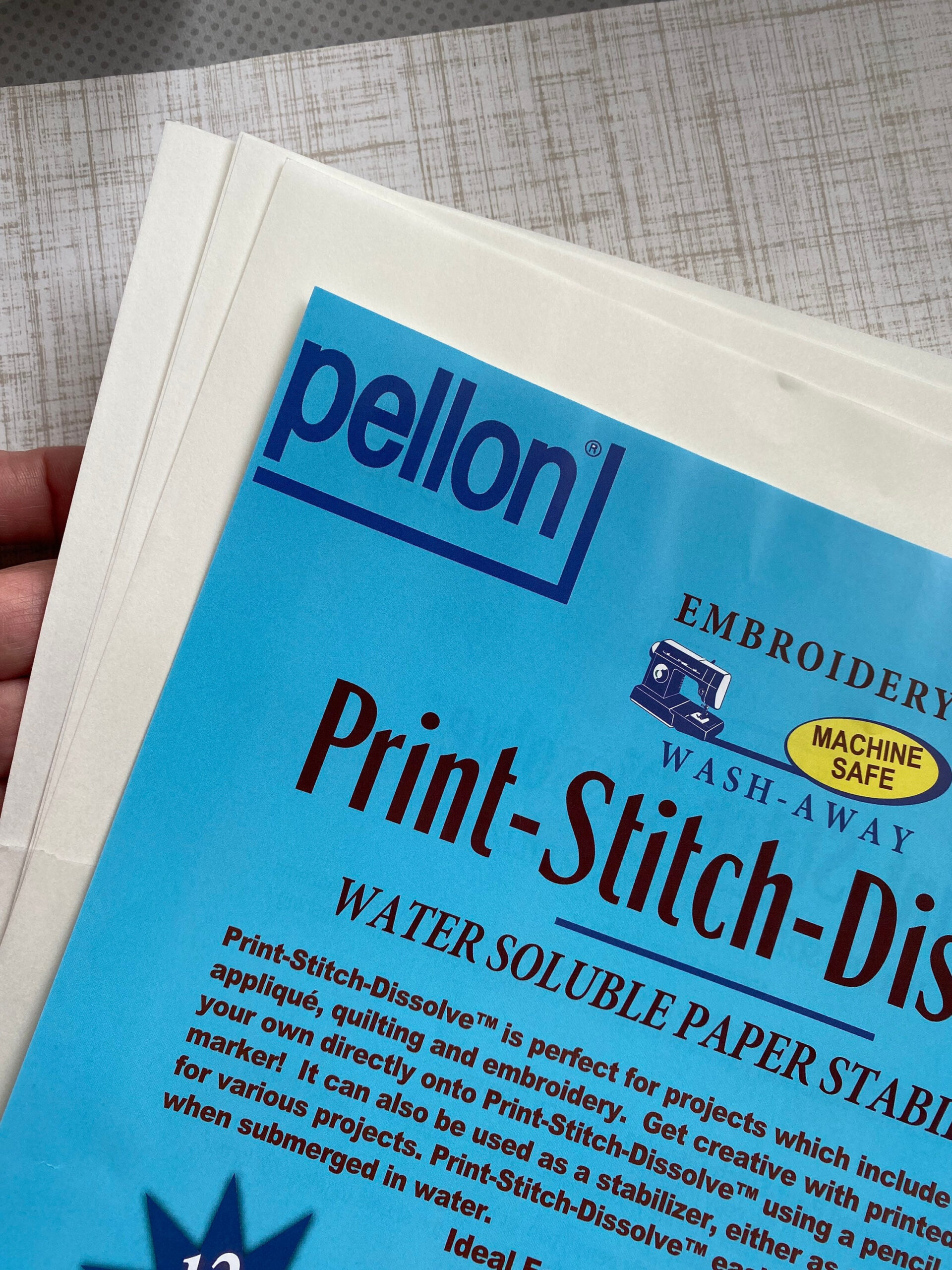 Pellon Print Stitch Dissolve, Pellon 2301S, Water Soluble Paper inside Printable Paper That Dissolves In Water