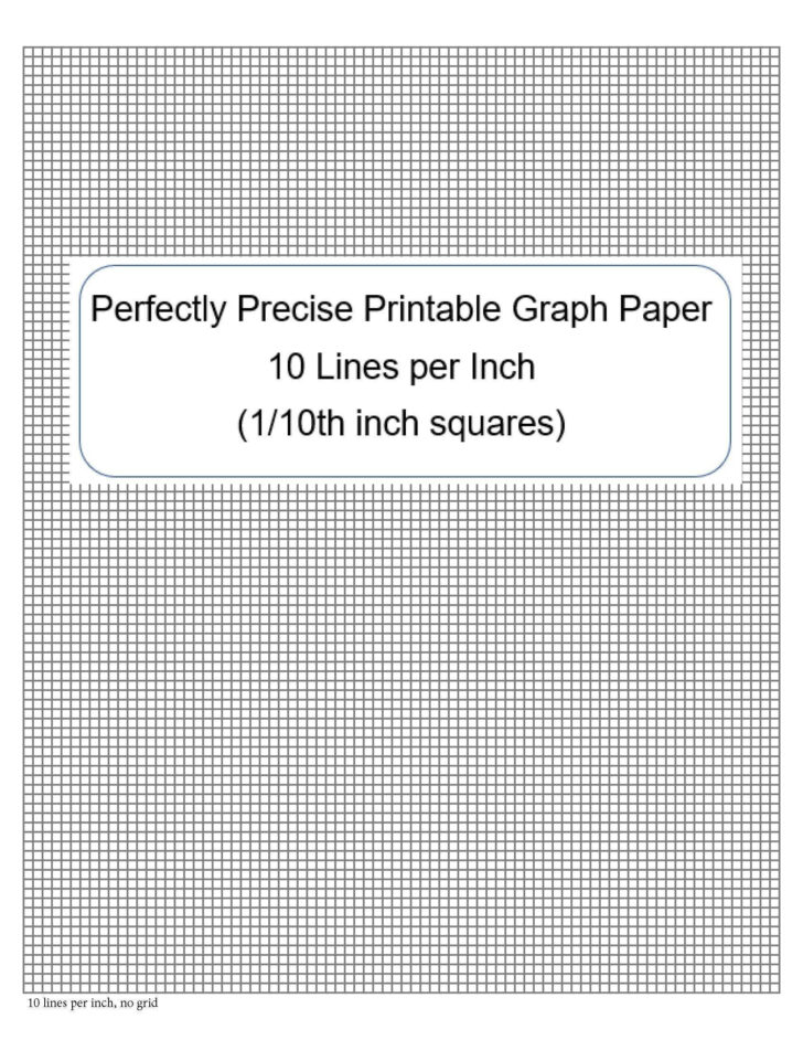 Printable Graph Paper 10 Squares Per Inch