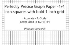 Perfectly Scaled And Precise Printable Graph Paper - 4/4 - 1/4 for 4 Squares Per Inch Graph Paper Printable
