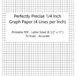 Perfectly Scaled And Precise Printable Graph Paper   4/4   1/4 Inch (4  Lines Per Inch)   Etsy.de Inside 1/4 Printable Graph Paper