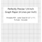 Perfectly Scaled And Precise Printable Graph Paper   4/4   1/4 Inch (4  Lines Per Inch)   Etsy.de Regarding Printable Graph Paper 8 1/2 X 11