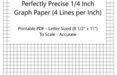 Perfectly Scaled And Precise Printable Graph Paper - 4/4 - 1/4 Inch (4  Lines Per Inch) with 1/4 Inch Printable Graph Paper