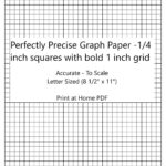 Perfectly Scaled And Precise Printable Graph Paper   4/4   1/4 Throughout Printable Graph Paper 4 Squares Per Inch